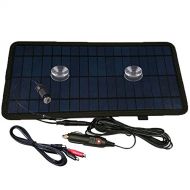 Nuzamas NUZAMAS 8.5W 12V Power Solar Panel Battery Charger For Car SUV Truck Boat Marine Caravan Comes with USB, Alligator Clips and Cigarette Adapter