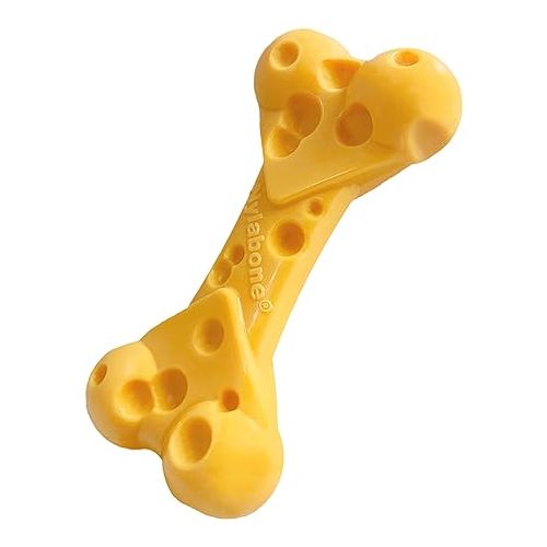  Nylabone Cheese Dog Toy - Power Chew Dog Toy for Aggressive Chewers - Medium/Wolf (1 Count)