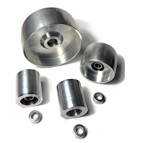  [아마존베스트]Nylon-Pulley Belt Grinder 2x72 Wheel Set for Knife Grinder 5 Drive 7/8 Bore 3 Track 2 Idler (5 7/8-3 - 2)