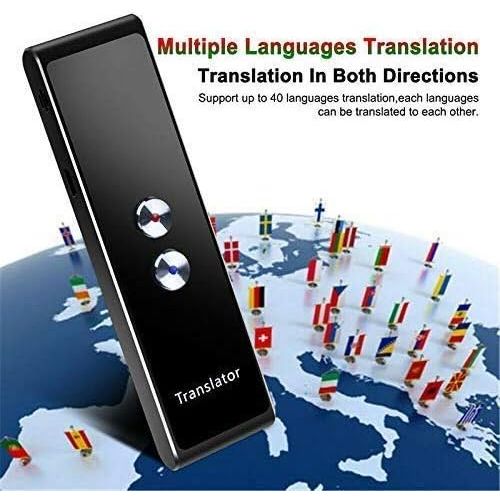  Nynicorny Translator Device Smart Voice Translator Photo Translation Bluetooth Support 44 Languages for Travel Abroad Learning Shopping Business Chat Recording Translations (T8) (Black)…