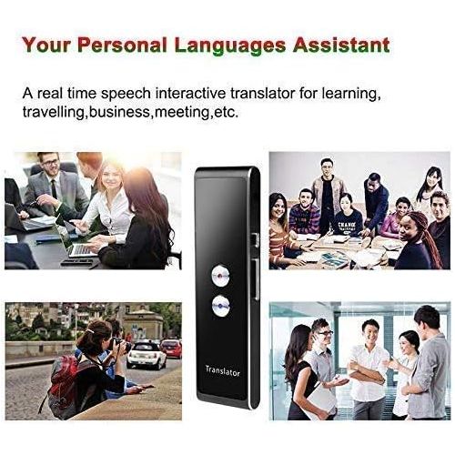  Nynicorny Translator Device Smart Voice Translator Photo Translation Bluetooth Support 44 Languages for Travel Abroad Learning Shopping Business Chat Recording Translations (T8) (Black)…