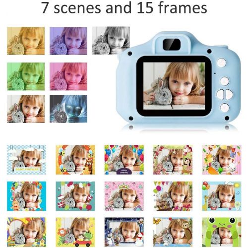  [아마존베스트]Nynicorny Kids Camera, Children Digital Rechargeable Cameras Toddler Educational Toys, Mini Children Video Record Camera with 1080P HD 2 Inch Screen & 32GB SD Card for Birthday (Bl