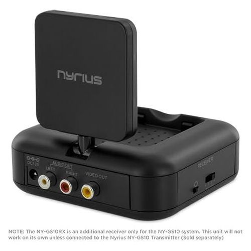  [아마존베스트]Nyrius Additional Receiver Only for The 5.8 GHz Wireless Audio/Video System (Sold Separately) with IR Remote Extender for Streaming Cable, Satellite, DVD - Does Not Include Transmi