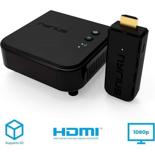  [아마존베스트]Nyrius Aries Prime Wireless Video HDMI Transmitter & Receiver for Streaming HD 1080p 3D Video & Digital Audio from Laptop, PC, Cable, Netflix, YouTube, PS4, Xbox One to HDTV/Projec