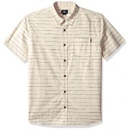 O%27NEILL ONEILL Mens Standard Fit Short Sleeve Woven Button Down Stripe Shirt