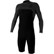 O'Neill Men's Hyperfreak 2mm Chest Zip Longsleeve Spring Wetsuit L Black/Black