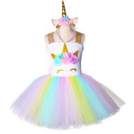 O Pastel Unicorn Tutu Dress for Girls Birthday Party Carnival Unicorn Costume Set Size 2t 4t 6t 8t 10t 12t