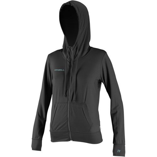  ONeill Wetsuits ONeill UV Sun Protection Womens 24-7 Hybrid Zip Hoodie Sun Shirt Rash Guard