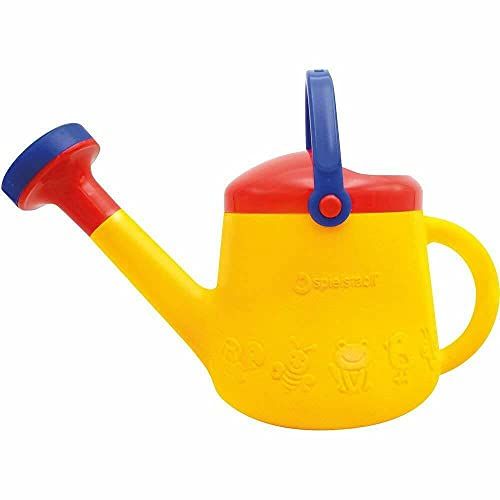  O Spielstabil Spielstabil Classic Yellow Watering Can - with 2 Handles for Ages 18 Months and Up - Holds 1 Liter (Made in Germany)