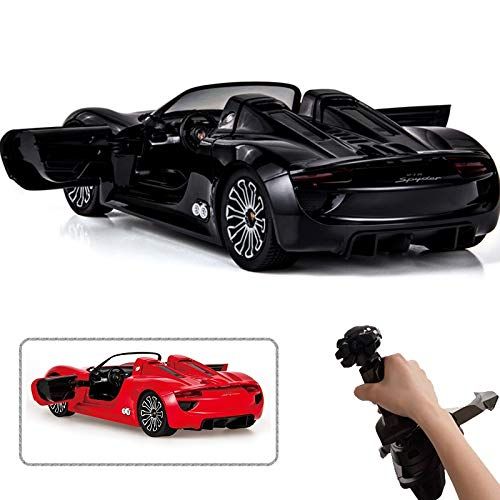  O.B Toys&Gift RC Porsche 918 Spyder Grand Sport Racing Remote Control Car Toy Genuine License 1:14 Scale Size with Bright LED Lights, Opening Doors, Rechargeable & Jockey Remote, Special Edition