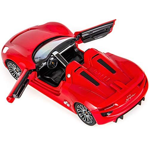  O.B Toys&Gift RC Porsche 918 Spyder Grand Sport Racing Remote Control Car Toy Genuine License 1:14 Scale Size with Bright LED Lights, Opening Doors, Rechargeable & Jockey Remote, Special Edition