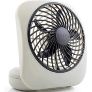 O2COOL Treva 5 Inch Battery Powered Fan Portable Desk Fan 2 Cooling Speeds with Compact Folding & Tilt Design Small Fan Cubicle Accessories Mini Fan Portable (Grey)