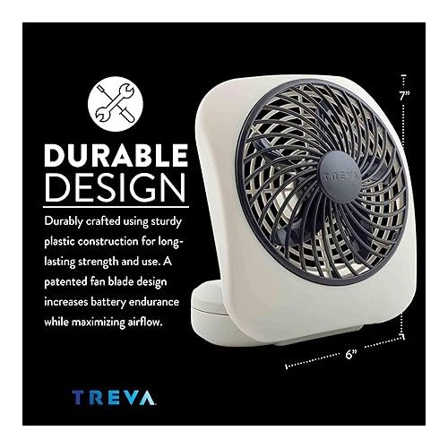  O2COOL Treva 5 Inch Battery Powered Fan Portable Desk Fan 2 Cooling Speeds with Compact Folding & Tilt Design Small Fan Cubicle Accessories Mini Fan Portable 2 Pack (Grey)