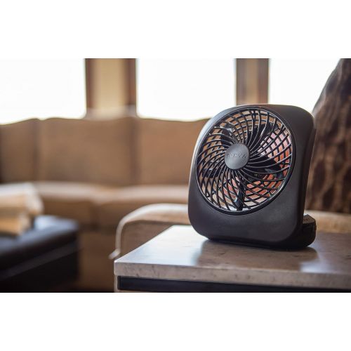  [아마존베스트]O2COOL Treva 5-Inch Portable Desktop Air Circulation Battery Fan | 2 Cooling Speeds, Compact Folding & Tilt Design, Black