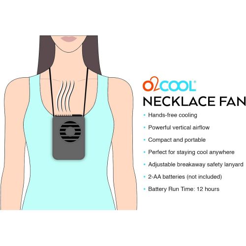  [아마존베스트]O2COOL Deluxe Necklace Fan