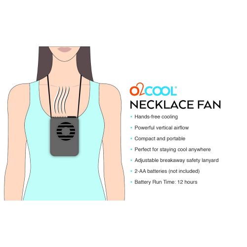  O2COOL Deluxe Necklace Fan
