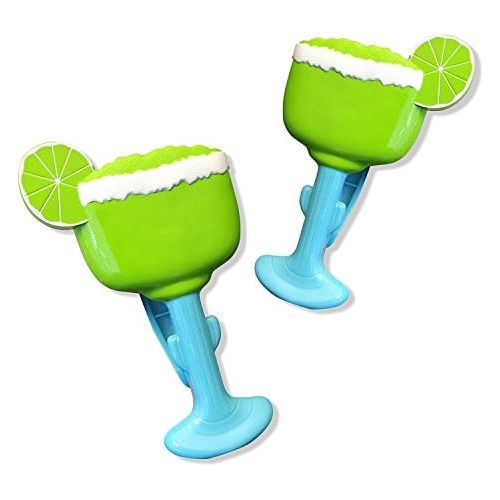  [아마존베스트]O2COOL Margarita BocaClips, Beach Towel Holders, Clips, Set of Two, Beach, Patio or Pool Accessories, Portable Towel Clips, Chip Clips, Secure Clips, Assorted Styles