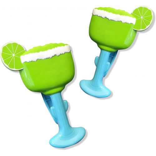  [아마존베스트]O2COOL Margarita BocaClips, Beach Towel Holders, Clips, Set of Two, Beach, Patio or Pool Accessories, Portable Towel Clips, Chip Clips, Secure Clips, Assorted Styles