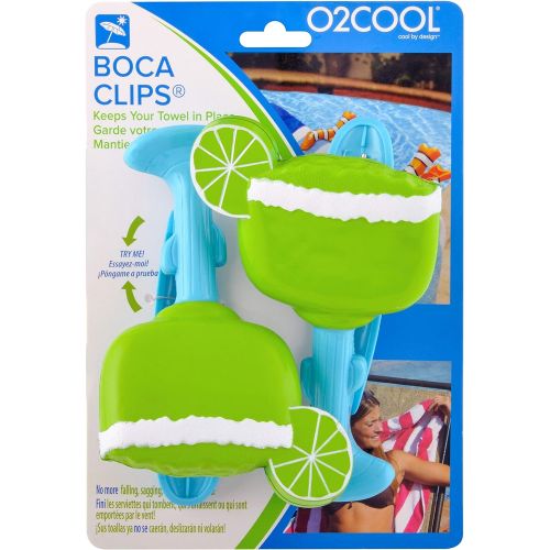  [아마존베스트]O2COOL Margarita BocaClips, Beach Towel Holders, Clips, Set of Two, Beach, Patio or Pool Accessories, Portable Towel Clips, Chip Clips, Secure Clips, Assorted Styles