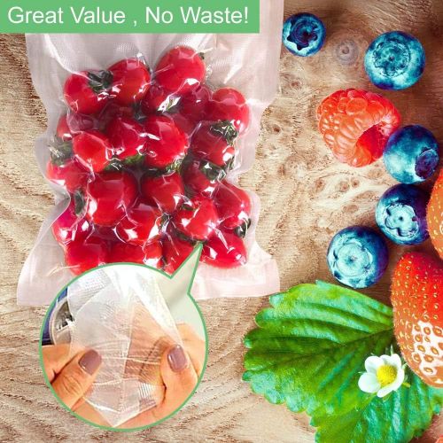  O2frepak 2 Pack 11 x 50 Rolls Food Saver Vacuum Sealer Freezer Bags Rolls for Food Saver, Seal a Meal Vacuum Sealer Fits Inside Storage Area Sous Vide Vaccume - Cut to Size Roll (T