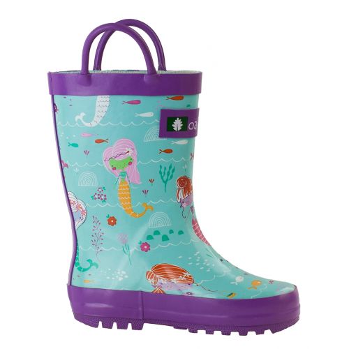  Oakiwear Kids Rain Boots For Boys Girls Toddlers Children, Mermaids