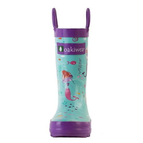  Oakiwear Kids Rain Boots For Boys Girls Toddlers Children, Mermaids