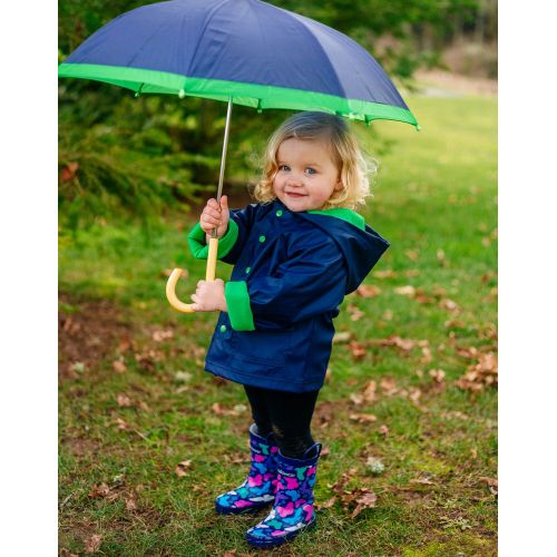  Oakiwear Kids Rain Boots For Boys Girls Toddlers Children, Bright Butterflies