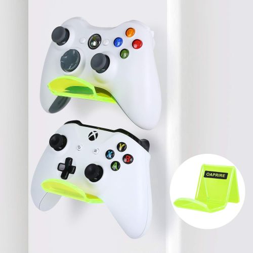  [아마존베스트]OAPRIRE Controller Holder Stand Wall Mount (2 Pack) - Perfect Display and Organization Modern&Retro Controller - Best PS4 Controller Stand with Cable Clips - Perfect Your Gaming Ar