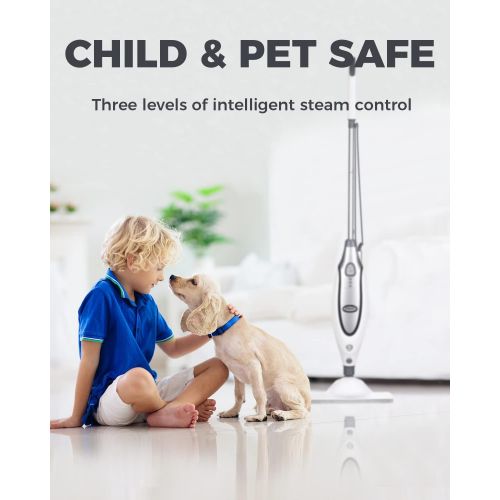  [아마존베스트]OApier S6 Steam Mop, Professional Floor Steamers, 16oz Large Water Tank, 23Ft Long Power Cord, Child & Pet Safe Floor Cleaner for Hardwood Floor/Tile/Grout/Laminate/Carpet