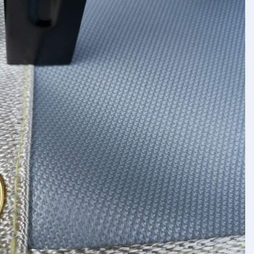  OBAGIAFE, Fire Retardant Fiberglass Fireproof Mat, Half Round Hearth Fireplace Area Rug Polyester Trim Non Slip Mat, Protects Floors from Sparks Embers Fireproof Mat Fireplace Rug