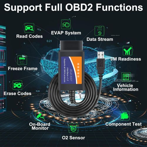  OBDResource ELM327 FORScan OBD2 Adapter ELMconfig OBDII USB Scanner Diagnostic Scan Tool with MS-CAN HS-CAN Switch for Ford F150 F250 Cars and Light Trucks Code Reader Diagnose on Windows Only