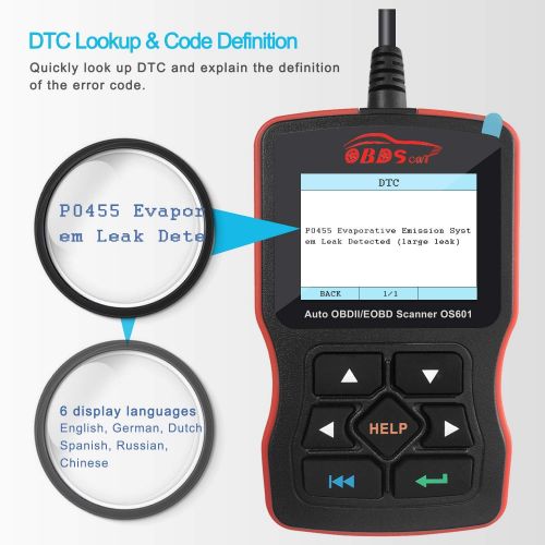  OBDScar OS601 OBD2 Scanner Universal Automotive Engine Fault Code Reader EOBD OBDII CAN Diagnostic Scan Tool