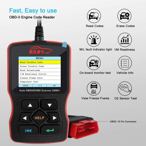  OBDScar OS601 OBD2 Scanner Universal Automotive Engine Fault Code Reader EOBD OBDII CAN Diagnostic Scan Tool