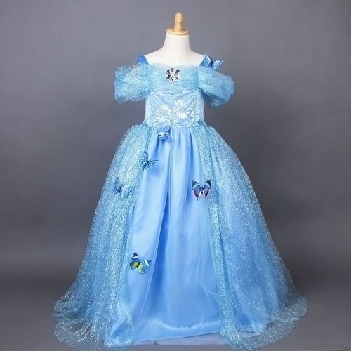  OBEEII Cinderella Costume Little Big Girl Lace Flower Tutu Dress Princess Pageant Wedding Birthday Formal Gown