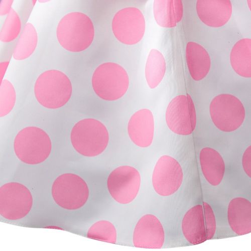  OBEEII Vintage Polka Dot Dress with Headband Baby Kid Girl Cap Sleeve Princess Birthday Mouse Costume Fancy Dress Up Halloween