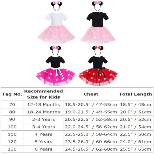  OBEEII Mouse Costume Baby Toddler Girl Tutu Dress Princess Dress Up Birthday Halloween