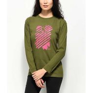 OBEY Obey Defiant Rose Olive Long Sleeve T-Shirt