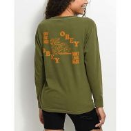 OBEY Obey Dont Look Back Olive Long Sleeve T-Shirt