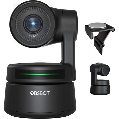  OBSBOT Tiny PTZ Webcam, AI-Powered Framing & Autofocus, Full HD 1080p Webcam with Auto-Exposure Zoom Power Gesture Selfie Video Camera for Online Class/Meeting Live and Streaming