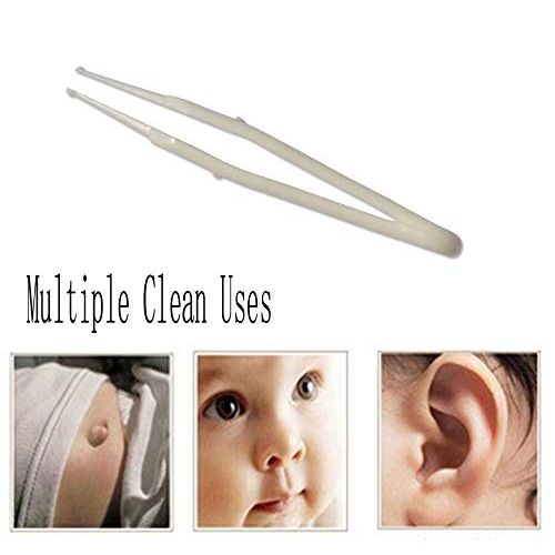  [아마존베스트]OBTANIM Baby Nasal Tweezers, Safety Round-Head Nose Cleaning Tweezers Baby Safe Ear Clean Clip Navel Cleaner Clip Tool, Set of 8