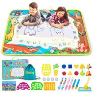 [아마존베스트]Obuby Aqua Magic Mat Kids Doodle Mats Water Drawing Writing Board Toy for Kid Toddler Animal Educational Painting Pad Toys for Age 3 4 5 6 7 8 9 10 11 12 Girls Boys Toddlers Gift 4