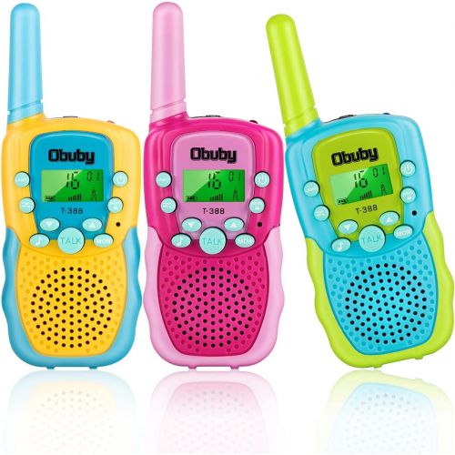  [아마존베스트]Obuby Toys for 3-12 Year Old Boys Walkie Talkies for Kids 22 Channels 2 Way Radio Gifts Toys with Backlit LCD Flashlight 3 KMs Range Gift Toys for Age 3 up Boy and Girls to Outside