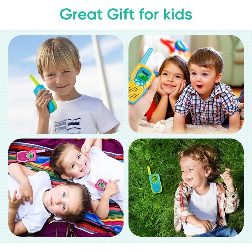  [아마존베스트]Obuby Toys for 3-12 Year Old Boys Walkie Talkies for Kids 22 Channels 2 Way Radio Gifts Toys with Backlit LCD Flashlight 3 KMs Range Gift Toys for Age 3 up Boy and Girls to Outside