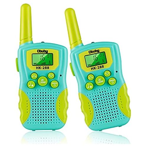  [아마존베스트]Obuby Kids Walkie Talkies 3 KMs Long Range 2 Way Radio 22 Channels for Kid Toys Gifts with Backlit LCD Flashlight Best Gift for Age 3-12 Boys and Girls for Outdoor Adventure Game