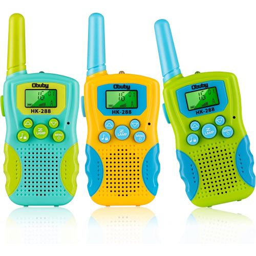  [아마존베스트]Obuby Kids Walkie Talkies 3 KMs Long Range 2 Way Radio 22 Channels for Kid Toys Gifts with Backlit LCD Flashlight Best Gift for Age 3-12 Boys and Girls for Outdoor Adventure Game