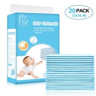 OBloved Baby Underpads 20 Pack, Reusable Portable Diaper Changing Table & Mat, Leak-Proof Breathable...