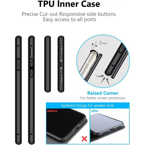  [아마존베스트]OCASE iPhone 11 Case, iPhone 11 Wallet Case with Card Holder, PU Leather Flip Case with Kickstand and Magnetic Closure, TPU Shockproof Interior Protective Cover for iPhone 11 6.1 I