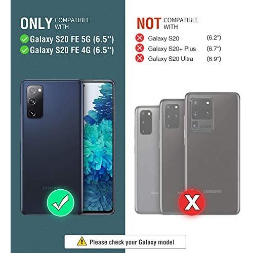  [아마존베스트]OCASE Compatible with Samsung Galaxy S20 FE 5G Case with Card Holders, PU Leather Flip Wallet Case [TPU Inner Case][Stand][Tempered Glass Screen Protector] Protective Phone Cover 6