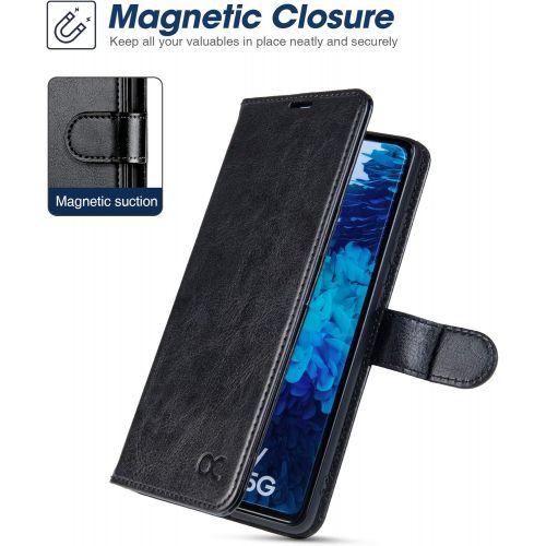  [아마존베스트]OCASE Compatible with Samsung Galaxy S20 FE 5G Case with Card Holders, PU Leather Flip Wallet Case [TPU Inner Case][Stand][Tempered Glass Screen Protector] Protective Phone Cover 6