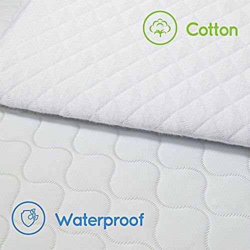  OCCObaby Universal Crib Wedge Pillow for Baby Mattress | Waterproof Layer & Handcrafted Cotton Removable Cover | 12-degree Incline for Better Nights Sleep